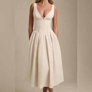 Elegant Ivory Midi Dress